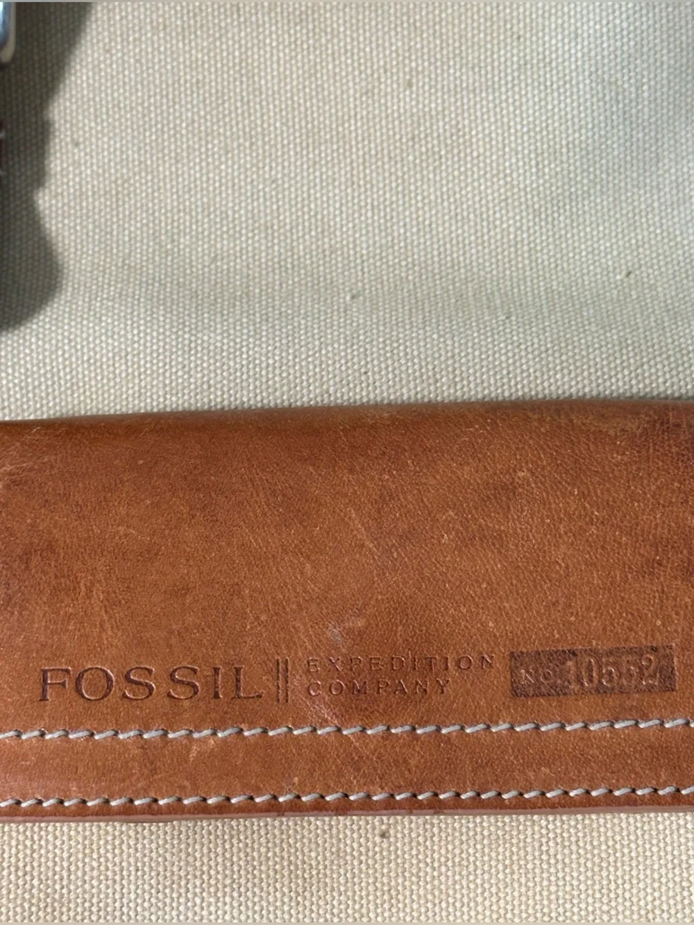 Fossil Expedition Co. Canvas Backpack Brown Leather Trim Durable Travel Gear